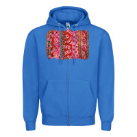 True Royal Valentine's Day Brushstrokes with Roses Zipper Hoodie - RanaPortraitStore