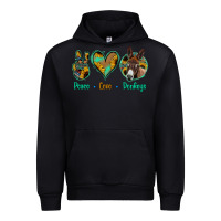 Black Peace Love Donkeys Urban Hoodie - Jasminsmagicworld