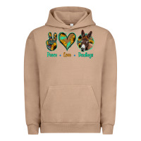 Pigment Burro Peace Love Donkeys Urban Hoodie - Jasminsmagicworld