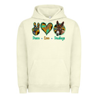 Pigment Pistachio Peace Love Donkeys Urban Hoodie - Jasminsmagicworld