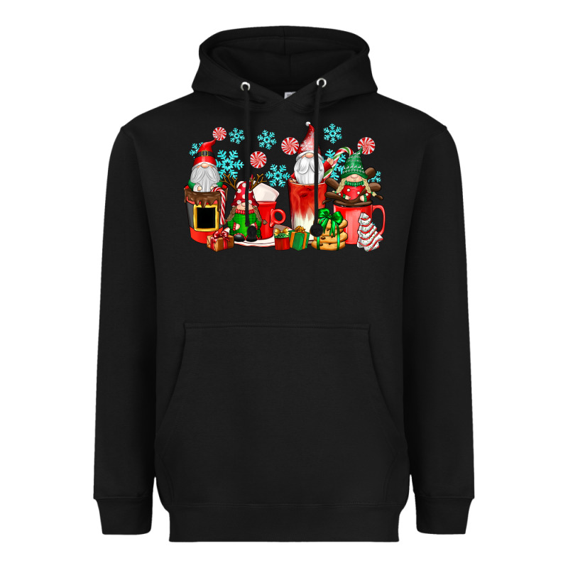 Christmas Gnomes Coffee Cups Heavyweight Hoodie by texasbilliewilder | Teevron