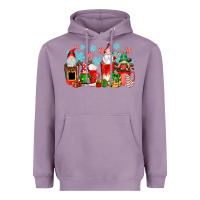 Lavender christmas gnomes coffee cups Heavyweight Hoodie - texasbilliewilder