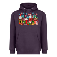 Plum christmas gnomes coffee cups Heavyweight Hoodie - texasbilliewilder