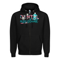 Black dental assistant Zipper Hoodie - texasbilliewilder