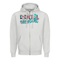 Dove Grey dental assistant Zipper Hoodie - texasbilliewilder
