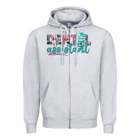 Heather Grey dental assistant Zipper Hoodie - texasbilliewilder