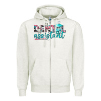 Oatmeal Heather dental assistant Zipper Hoodie - texasbilliewilder