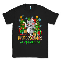 Black i want a hippopotamus for christmas Classic Tee - Zillion Design Studio