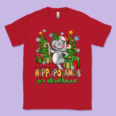 I Want A Hippopotamus For Christmas Classic Tee Designed By Zillion Design Studio