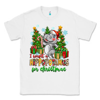 White i want a hippopotamus for christmas Classic Tee - Zillion Design Studio