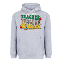Heather Grey teacher teacher teacher Heavyweight Hoodie - Zillion Design Studio
