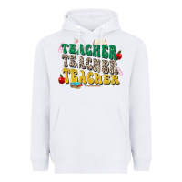 White teacher teacher teacher Heavyweight Hoodie - Zillion Design Studio