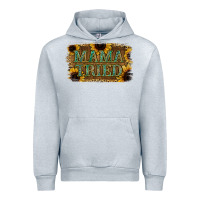 Heather Grey Sunflower Leopard Mama Tried Urban Hoodie - Jasminsmagicworld