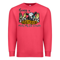 Cardinal being a mom makes my life complate Premium Sweatshirt - CowhideDigitalArt