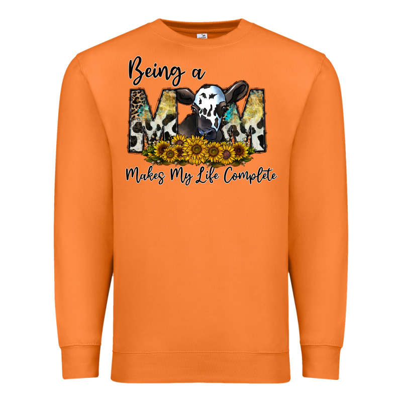 Being A Mom Makes My Life Complate Premium Sweatshirt by CowhideDigitalArt | Teevron