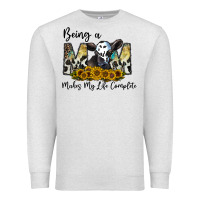 Oatmeal Heather being a mom makes my life complate Premium Sweatshirt - CowhideDigitalArt
