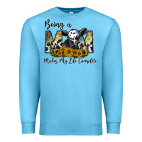 Ocean Blue being a mom makes my life complate Premium Sweatshirt - CowhideDigitalArt