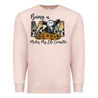 Pale Pink being a mom makes my life complate Premium Sweatshirt - CowhideDigitalArt
