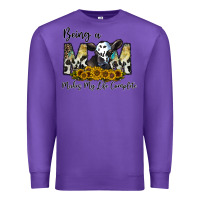 Purple being a mom makes my life complate Premium Sweatshirt - CowhideDigitalArt