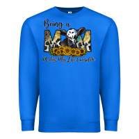 True Royal being a mom makes my life complate Premium Sweatshirt - CowhideDigitalArt