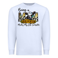 White being a mom makes my life complate Premium Sweatshirt - CowhideDigitalArt