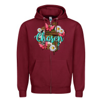 Burgundy chosen Zipper Hoodie - texasbilliewilder