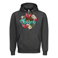 Charcoal Heather chosen Zipper Hoodie - texasbilliewilder