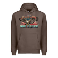 Coffee legendary born free eagle Premium Hoodie - NancyCooperArtShop