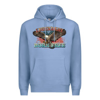 Colony Blue legendary born free eagle Premium Hoodie - NancyCooperArtShop