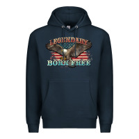 Navy legendary born free eagle Premium Hoodie - NancyCooperArtShop