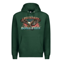 Sports Green legendary born free eagle Premium Hoodie - NancyCooperArtShop