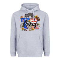 Heather Grey texas tx Heavyweight Hoodie - Zillion Design Studio