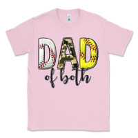 Bubblegum Pink dad of both with softball and baseball Classic Tee - texasbilliewilder