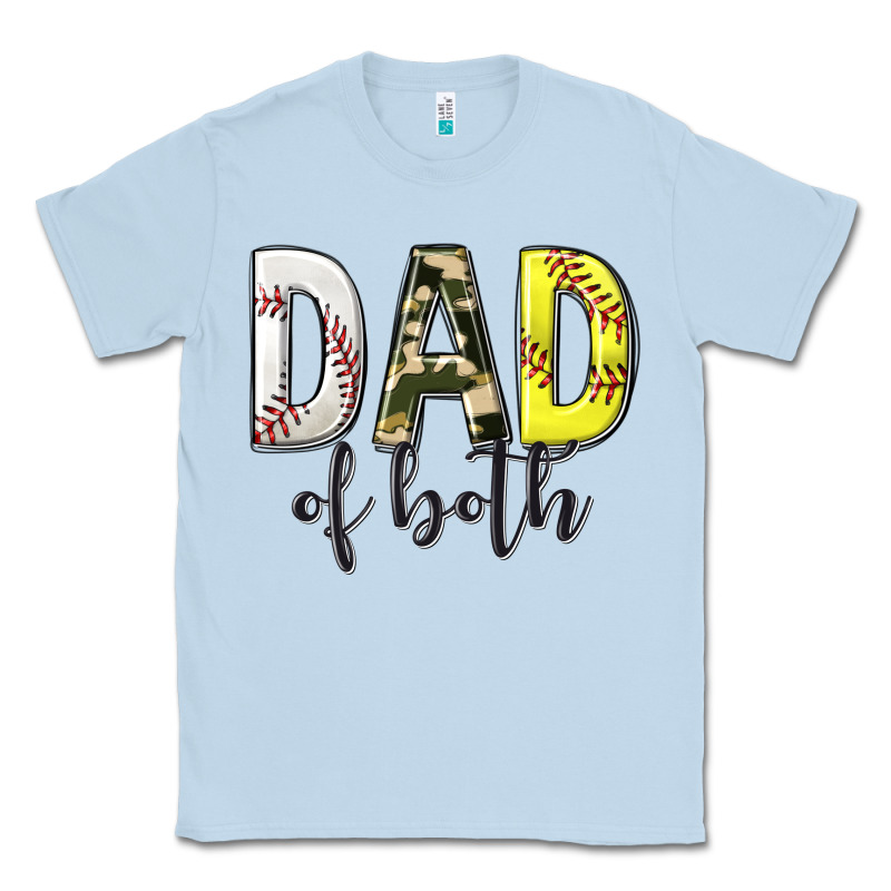 Dad Of Both With Softball And Baseball Classic Tee by texasbilliewilder | Teevron