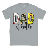 Heather Grey dad of both with softball and baseball Classic Tee - texasbilliewilder