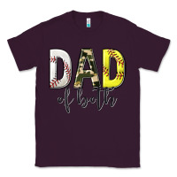 Plum dad of both with softball and baseball Classic Tee - texasbilliewilder