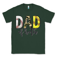 Sports Green dad of both with softball and baseball Classic Tee - texasbilliewilder