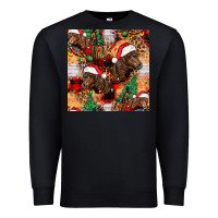 Black christmas horse leopard tartan Premium Sweatshirt - FaDigitalArtStudio