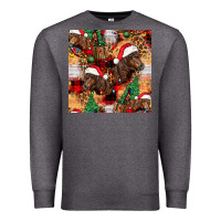 Charcoal Heather christmas horse leopard tartan Premium Sweatshirt - FaDigitalArtStudio