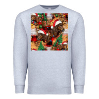Heather Grey christmas horse leopard tartan Premium Sweatshirt - FaDigitalArtStudio