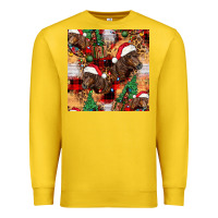 Christmas Horse Leopard Tartan Premium Sweatshirt | Teevron