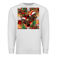 Oatmeal Heather christmas horse leopard tartan Premium Sweatshirt - FaDigitalArtStudio