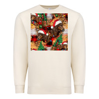 Sandshell christmas horse leopard tartan Premium Sweatshirt - FaDigitalArtStudio