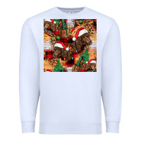 White christmas horse leopard tartan Premium Sweatshirt - FaDigitalArtStudio