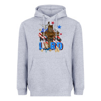Heather Grey trust in the lord Heavyweight Hoodie - Zillion Design Studio