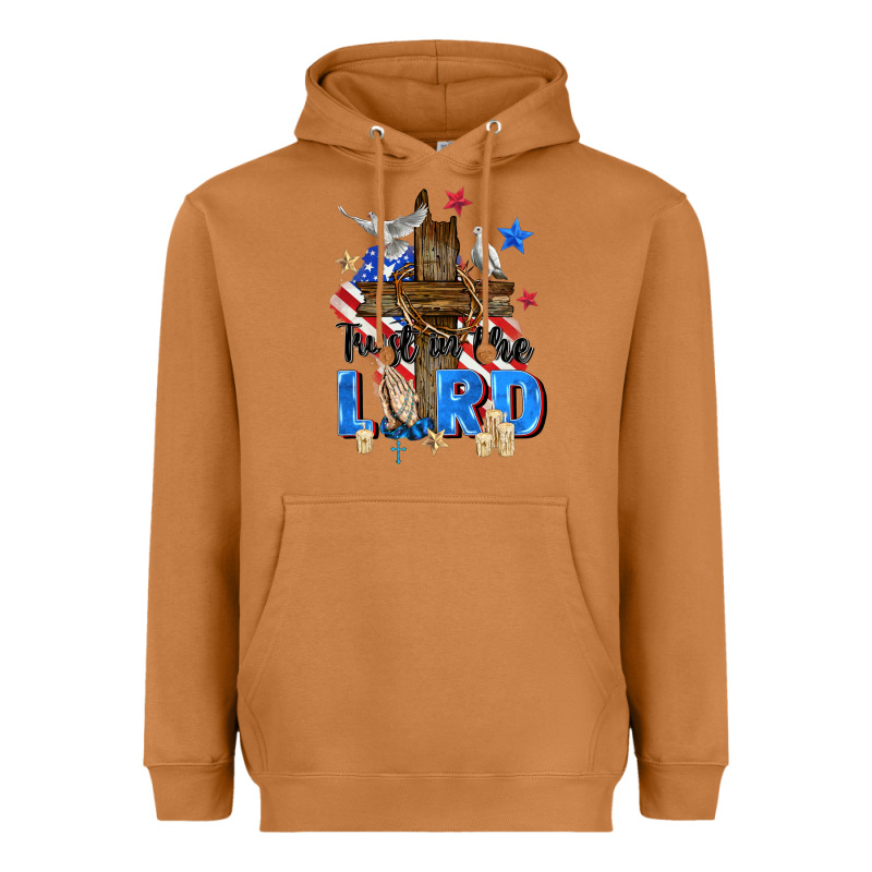 Trust In The Lord Heavyweight Hoodie by Zillion Design Studio | Teevron