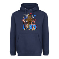 Navy trust in the lord Heavyweight Hoodie - Zillion Design Studio