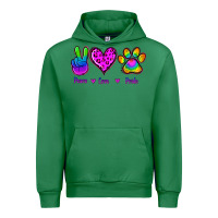 Emerald Peace Love Pride Urban Hoodie - Jasminsmagicworld