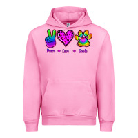 Fuchsia Pink Peace Love Pride Urban Hoodie - Jasminsmagicworld