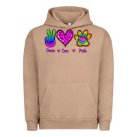 Pigment Burro Peace Love Pride Urban Hoodie - Jasminsmagicworld